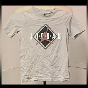 JORDAN Youth Jumpman Logo Gray Short Sleeve T-Shirt Air Jordan Boys Size M